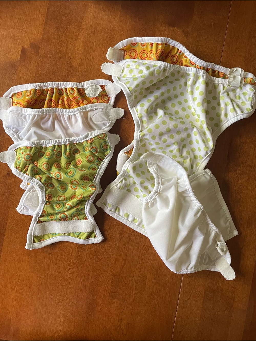 Bummis Reusable Diaper Covers - Green Polka Dot & Assorted Patterned Set of 6
